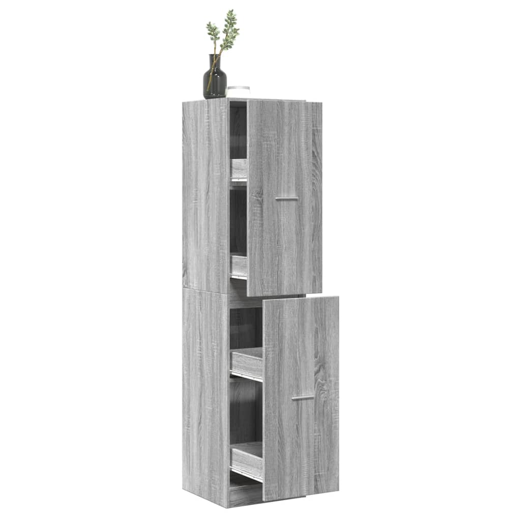 vidaXL Apothecary Cabinet Grey Sonoma 40x41x174,5 cm Engineered Wood 1