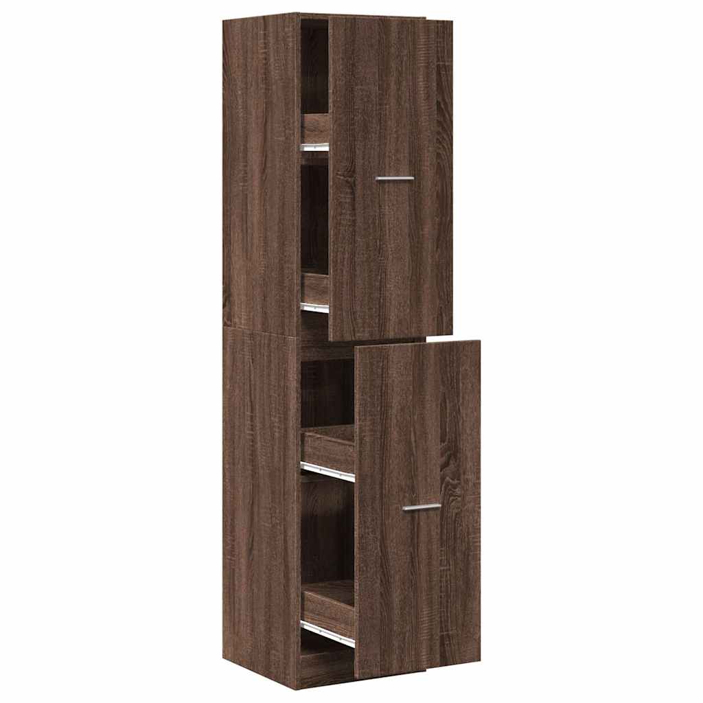vidaXL Apothecary Cabinet Brown Oak 40x41x174,5 cm Engineered Wood 2