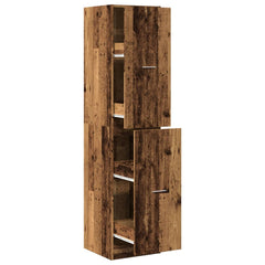 vidaXL Apothecary Cabinet Old Wood 40x41x174,5 cm Engineered Wood 2