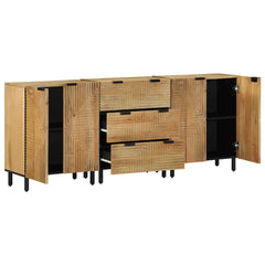 vidaXL 3 Piece Sideboards Brown 60x33x75 cm Solid Wood Mango 2