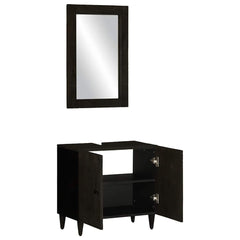 vidaXL 2 Piece Bathroom Furniture Set Solid Wood Mango 3