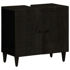 vidaXL 2 Piece Bathroom Furniture Set Solid Wood Mango 4
