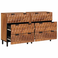 Sideboard 2 pcs Solid Mango Wood