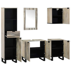 Bathroom Furniture Set 5 pcs Engineered Wood Walnut brown