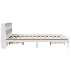 Bed Frame without Mattress Solid Wood Pine Length 200 cm White 160 cm