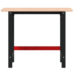 Workbench Solid Wood Beech Rectangular Natural 100 x 60 x 81.5 cm