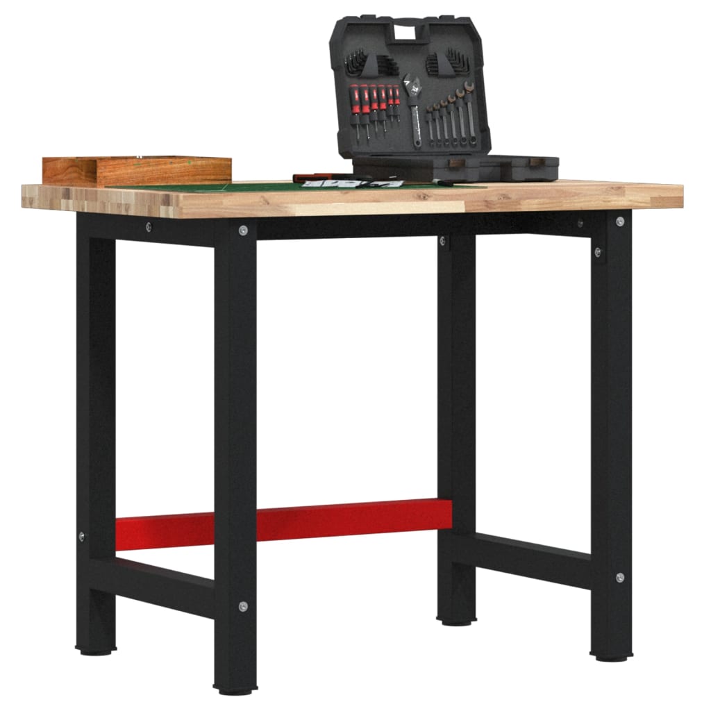 Workbench Solid Wood Acacia Rectangular Natural 100 x 60 x 83 cm