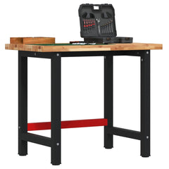Workbench Solid Wood Acacia Rectangular Dark brown 100 x 60 x 83 cm