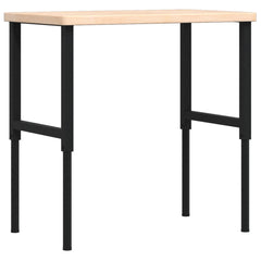 Workbench Dark Brown Rectangular Brown and black 100 x 60 x (73-99.5) cm