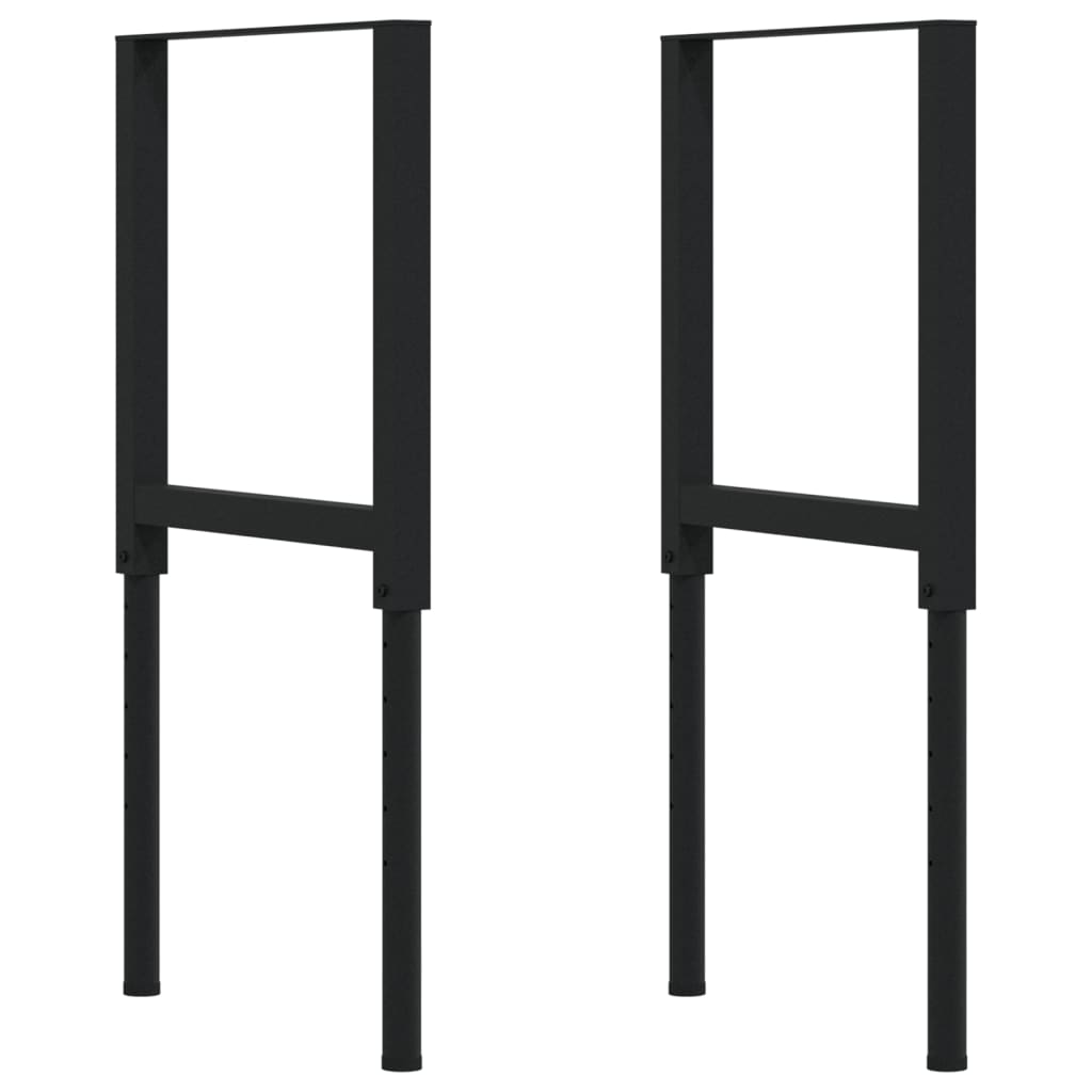 Workbench Dark Brown Rectangular Brown and black 100 x 60 x (73-99.5) cm