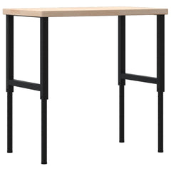 Workbench Dark Brown Rectangular Brown and black 100 x 60 x (73-99.5) cm