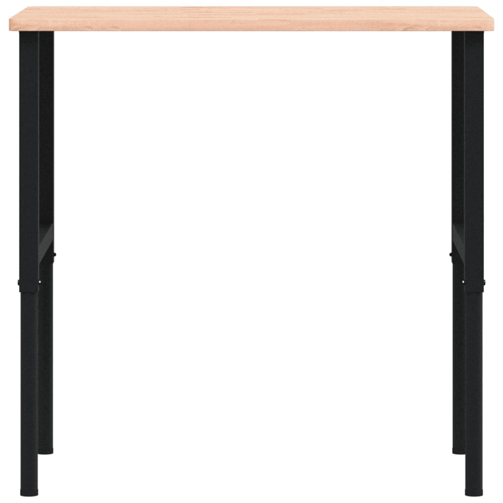 Workbench 100x60x(71,5-98) Solid Wood Beech Rectangular Brown and black 100 x 60 x (71.5-98) cm