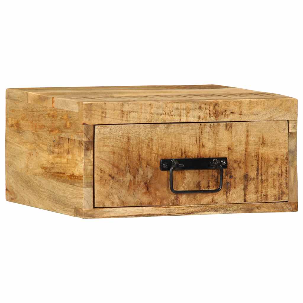 vidaXL Wall-mounted Bedside Cabinets 2 pcs Solid Rough Wood Mango 2