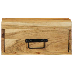 vidaXL Wall-mounted Bedside Cabinets 2 pcs Solid Wood Acacia 6