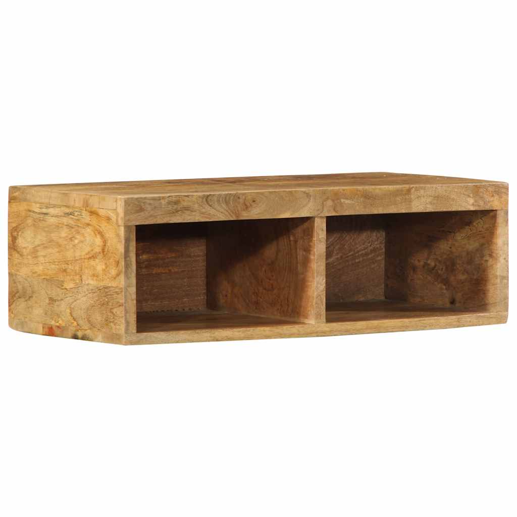 vidaXL Wall-mounted TV Cabinet 60x30x19 cm Solid Rough Wood Mango 1
