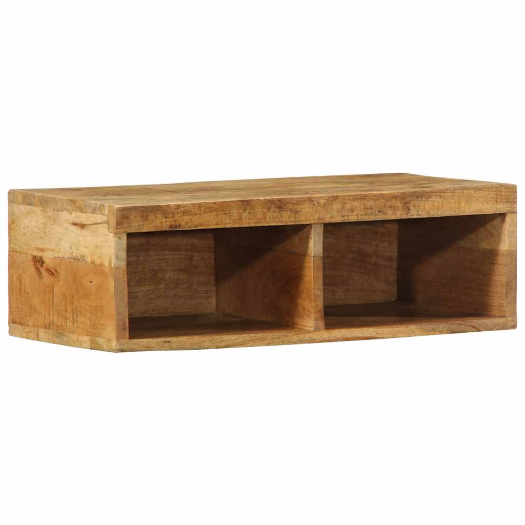 vidaXL Wall-mounted TV Cabinet 60x30x19 cm Solid Rough Wood Mango 2