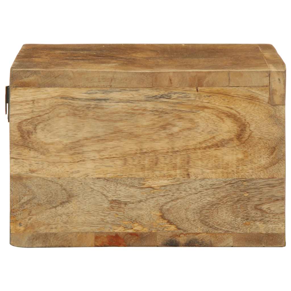 vidaXL Wall-mounted TV Cabinet 60x30x19 cm Solid Rough Wood Mango 5
