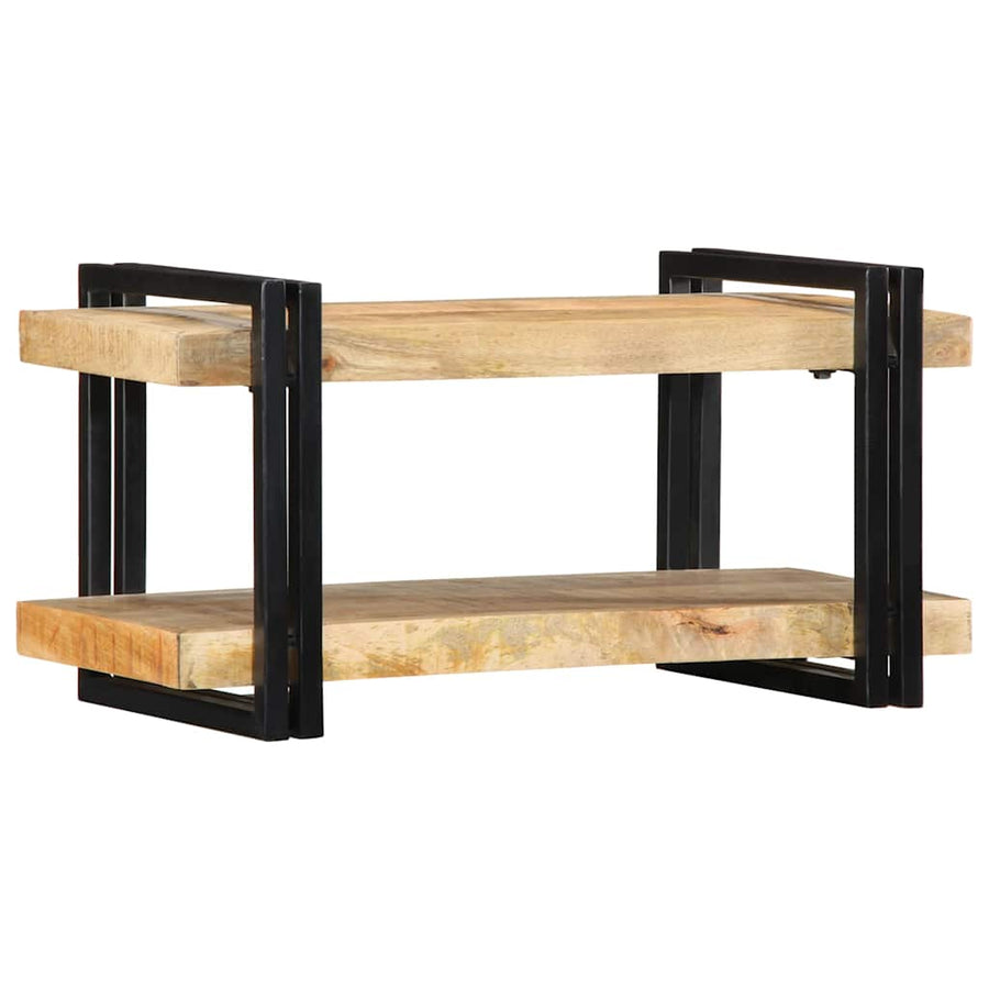 vidaXL Wall Shelf 70x33x35 cm Solid Rough Wood Mango 1