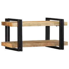vidaXL Wall Shelf 70x33x35 cm Solid Rough Wood Mango 3