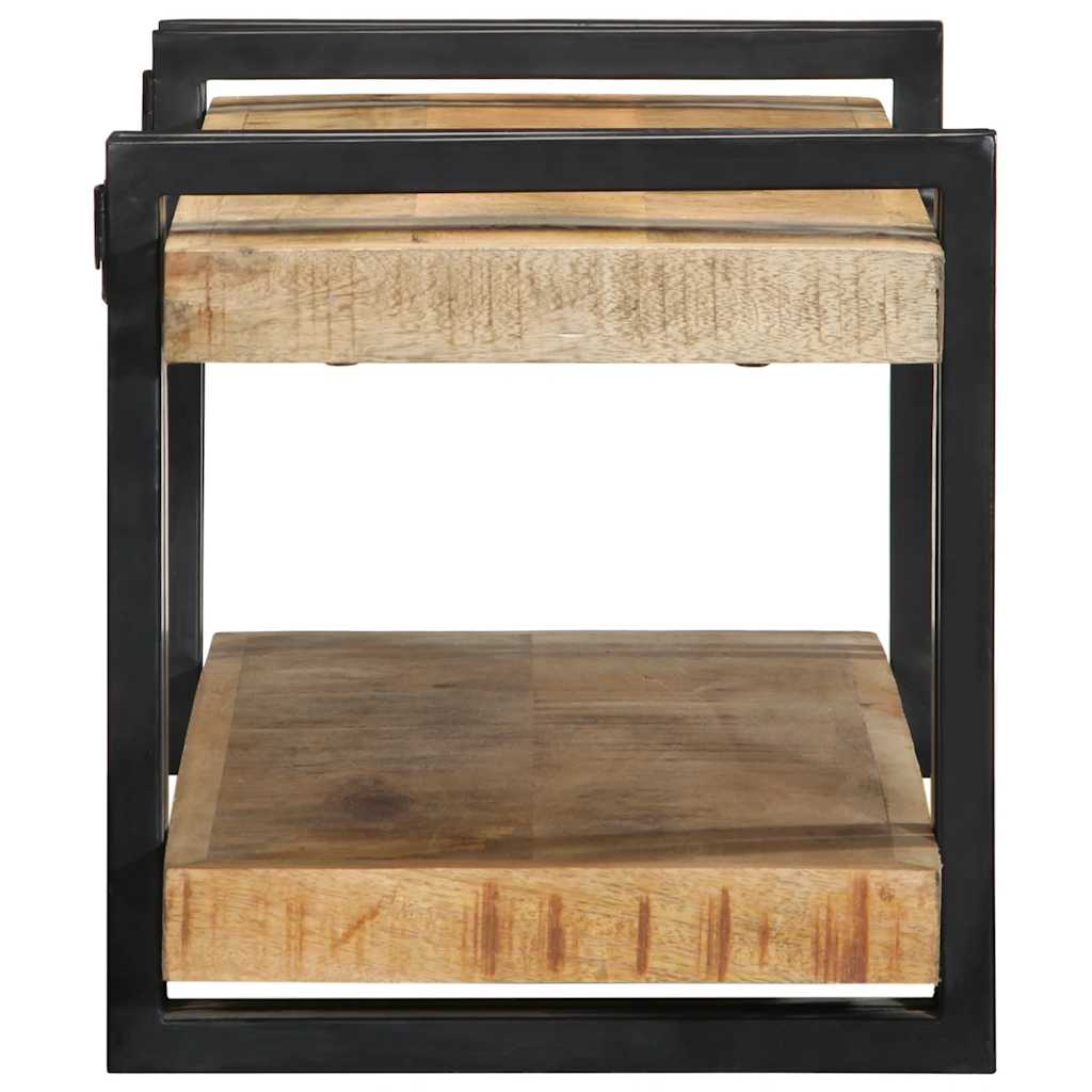 vidaXL Wall Shelf 70x33x35 cm Solid Rough Wood Mango 5