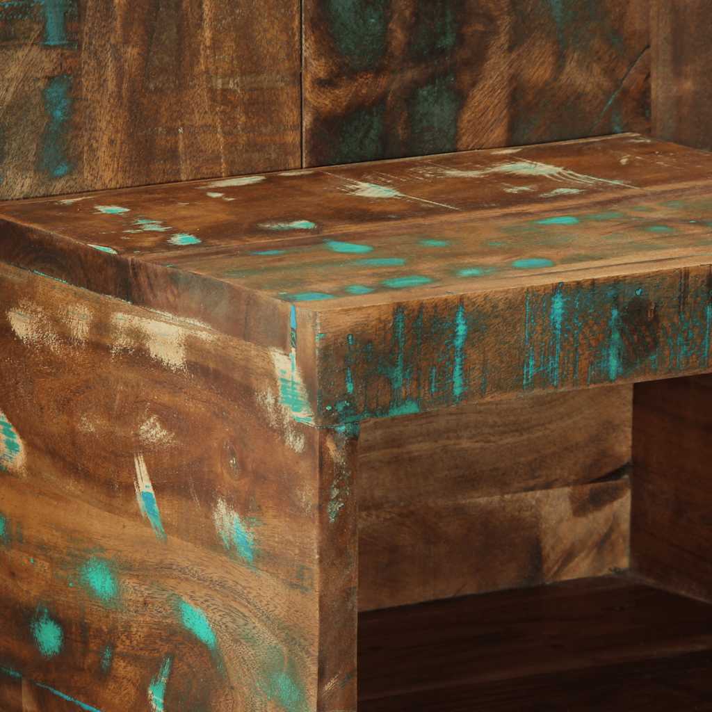 vidaXL Bedside Cabinet Multicolour 50x27x50 cm Solid Wood Reclaimed 5