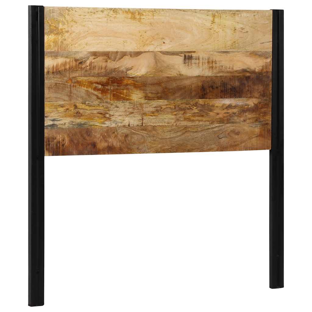 vidaXL Headboard 100 cm Solid Wood Mango and Iron 1