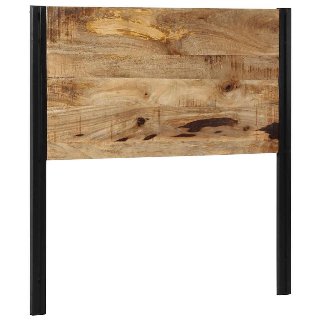 vidaXL Headboard 100 cm Solid Wood Mango and Iron 2