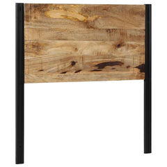 vidaXL Headboard 100 cm Solid Wood Mango and Iron 2