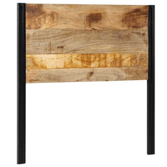 vidaXL Headboard 100 cm Solid Wood Mango and Iron 3