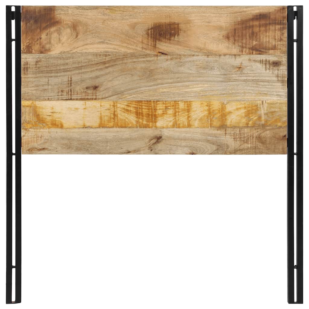 vidaXL Headboard 100 cm Solid Wood Mango and Iron 4