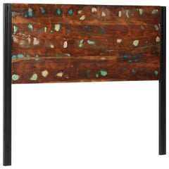 vidaXL Headboard 120 cm Solid Wood Reclaimed and Iron 1