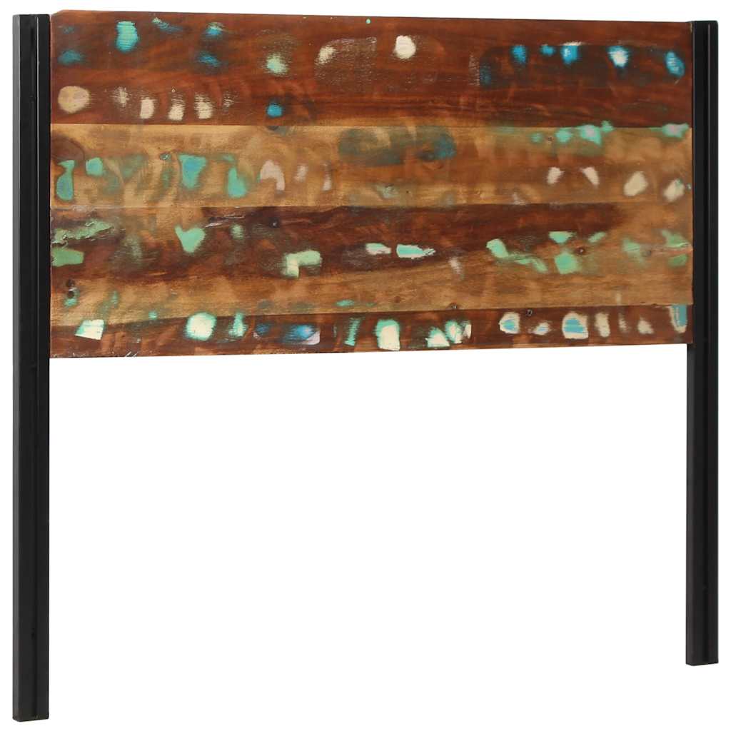 vidaXL Headboard 120 cm Solid Wood Reclaimed and Iron 2