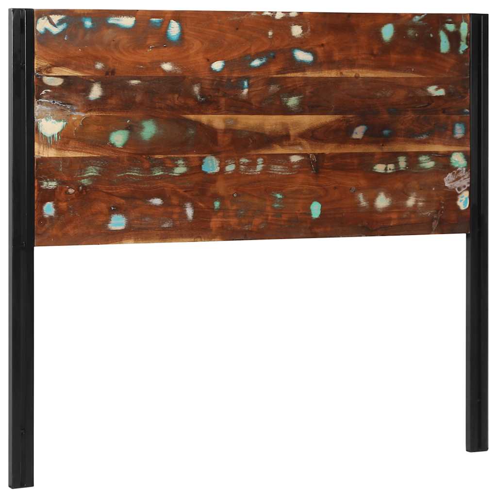 vidaXL Headboard 120 cm Solid Wood Reclaimed and Iron 3