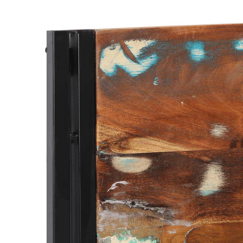 vidaXL Headboard 120 cm Solid Wood Reclaimed and Iron 6