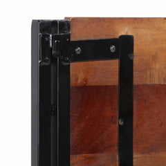 vidaXL Headboard 200 cm Solid Wood Reclaimed and Iron 6