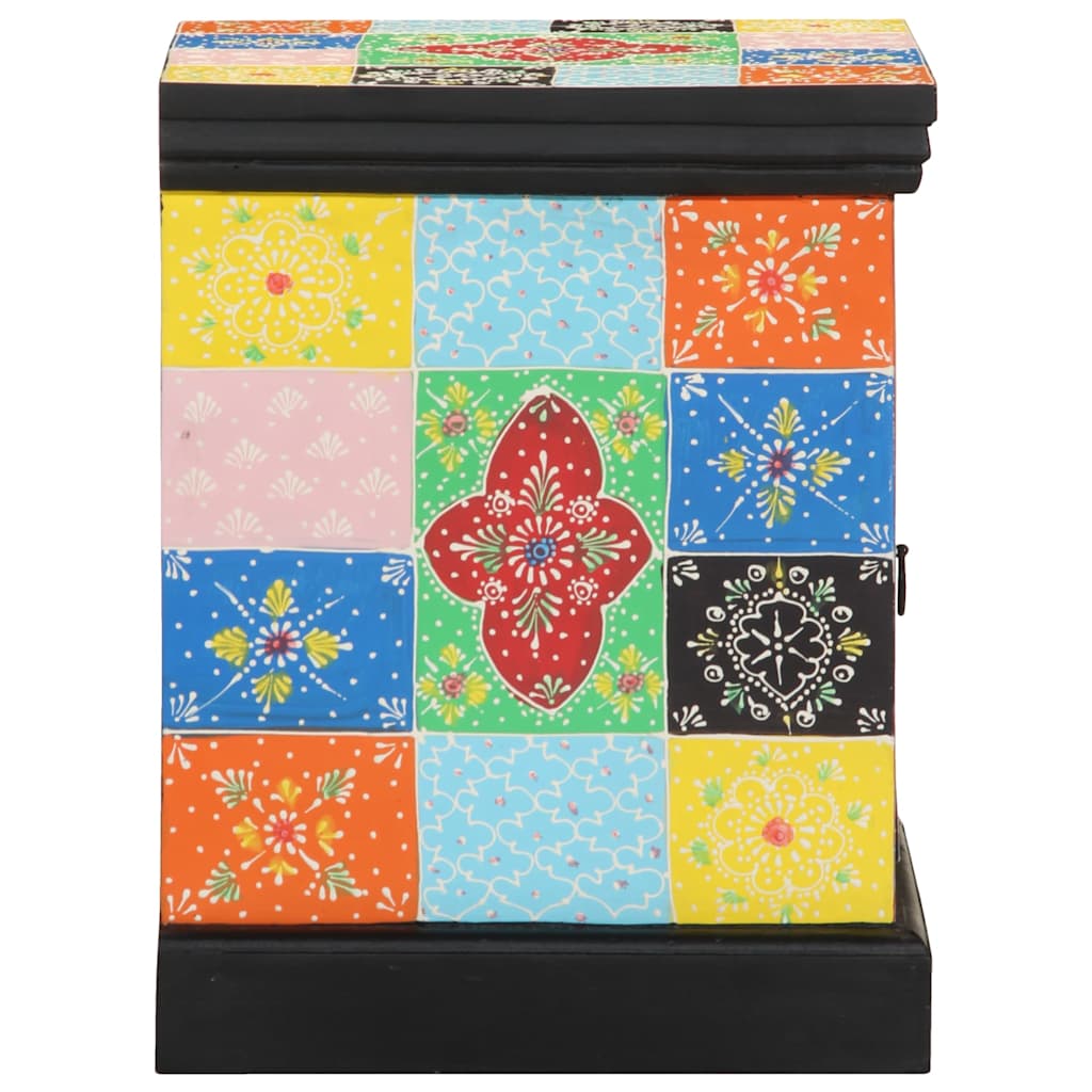 vidaXL Bedside Cabinet 2 pcs Multicolour 40x35x45 cm Solid Wood Mango 5