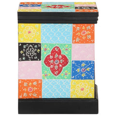 vidaXL Bedside Cabinet Multicolour 40 x 35 x 45 cm Solid Mango Wood 3