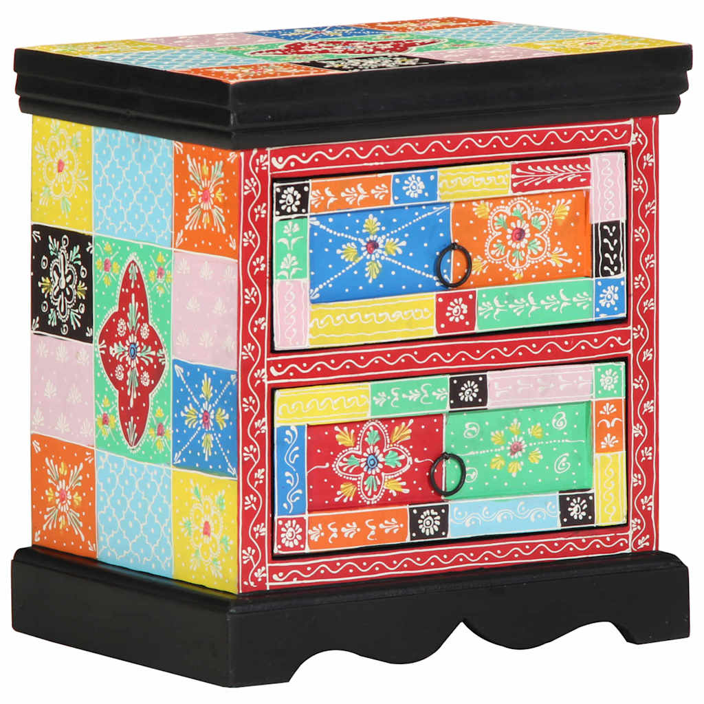 vidaXL Bedside Cabinet 2 pcs Multicolour 40 x 35 x 45 cm 1