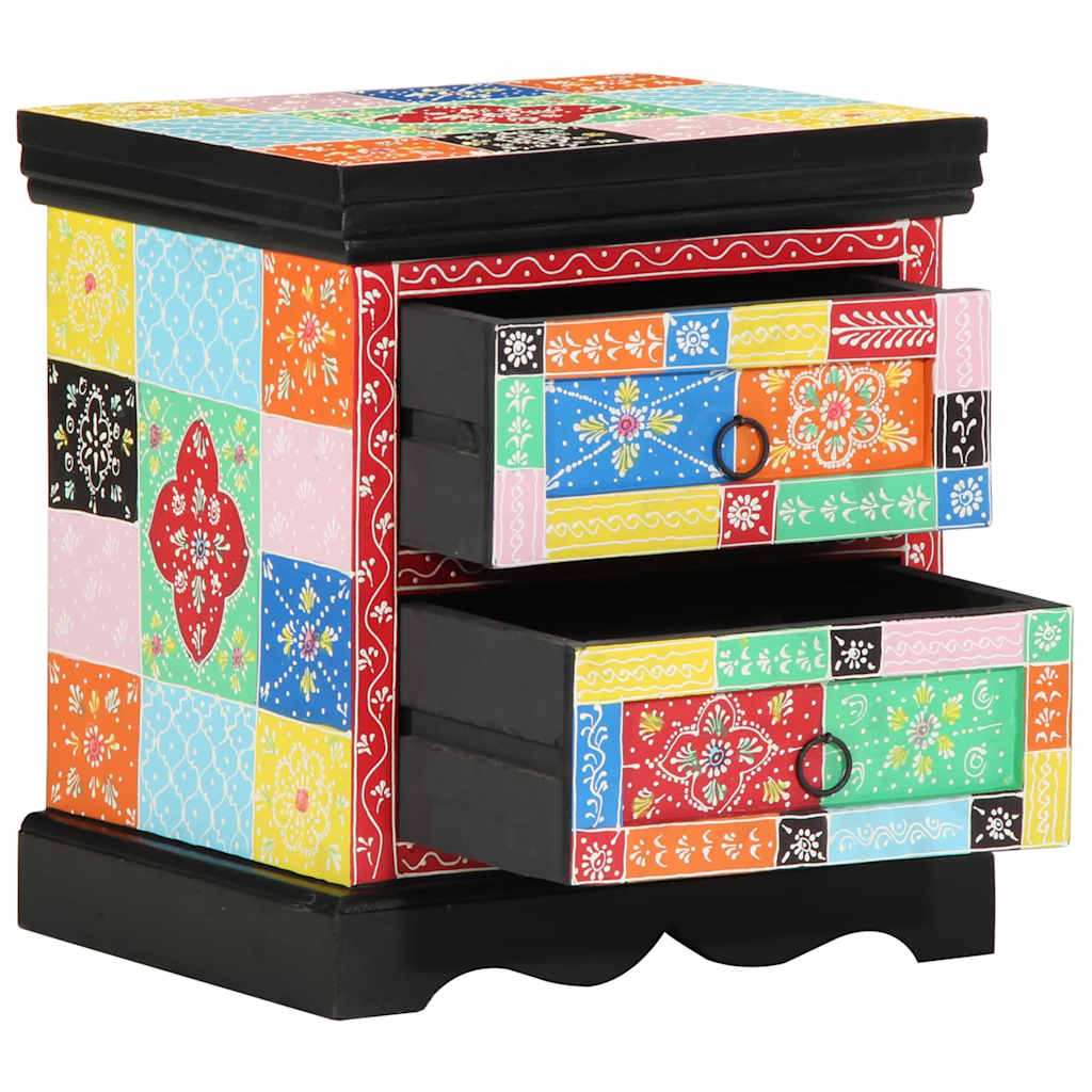 vidaXL Bedside Cabinet 2 pcs Multicolour 40 x 35 x 45 cm 3