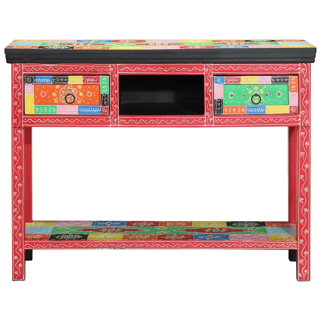 vidaXL Console Table with Drawer Multicolour 100 x 30 x 77 cm 2