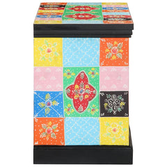 vidaXL TV Cabinet 80 x 35 x 50 cm Multicolour Solid Mango Wood 3