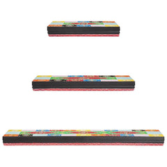vidaXL Wall Shelves 3 pcs Multicolour 100 x 20 x 6 cm Solid Mango Wood 4