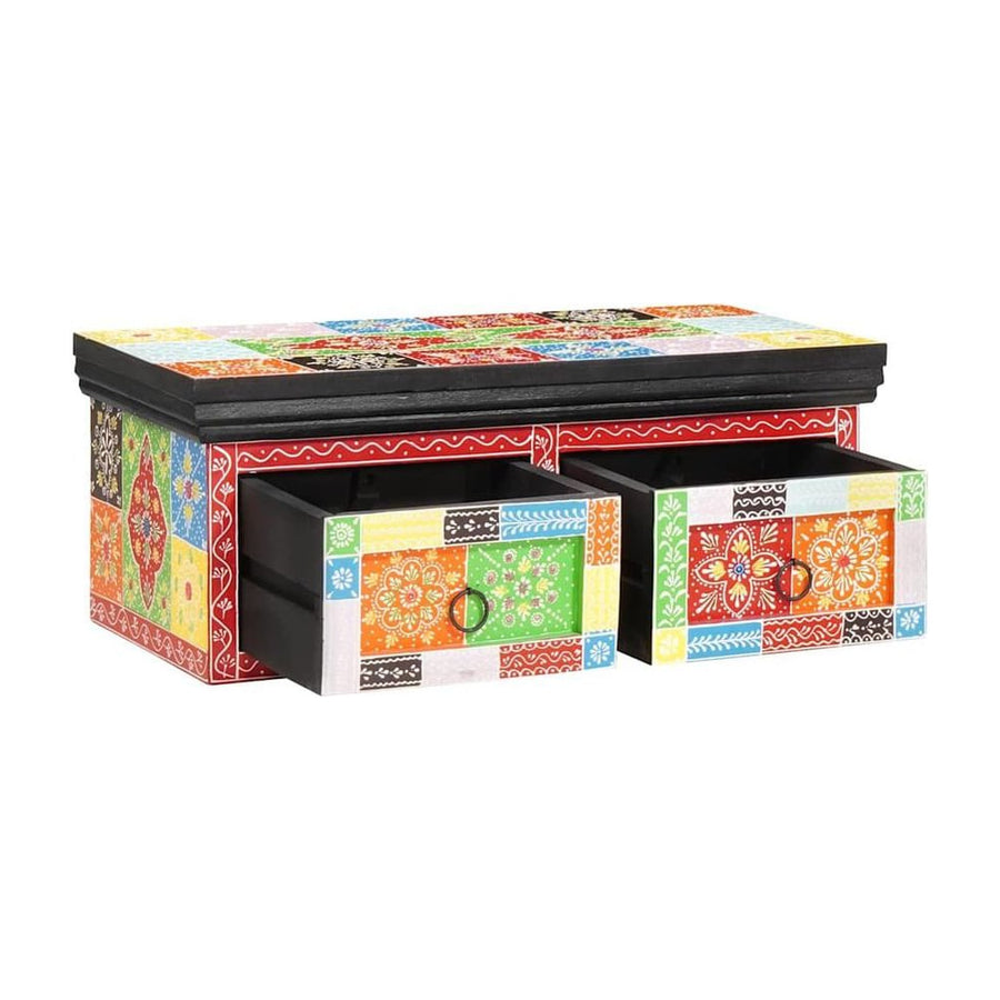 TV Cabinet Multicolour Solid Mango Wood