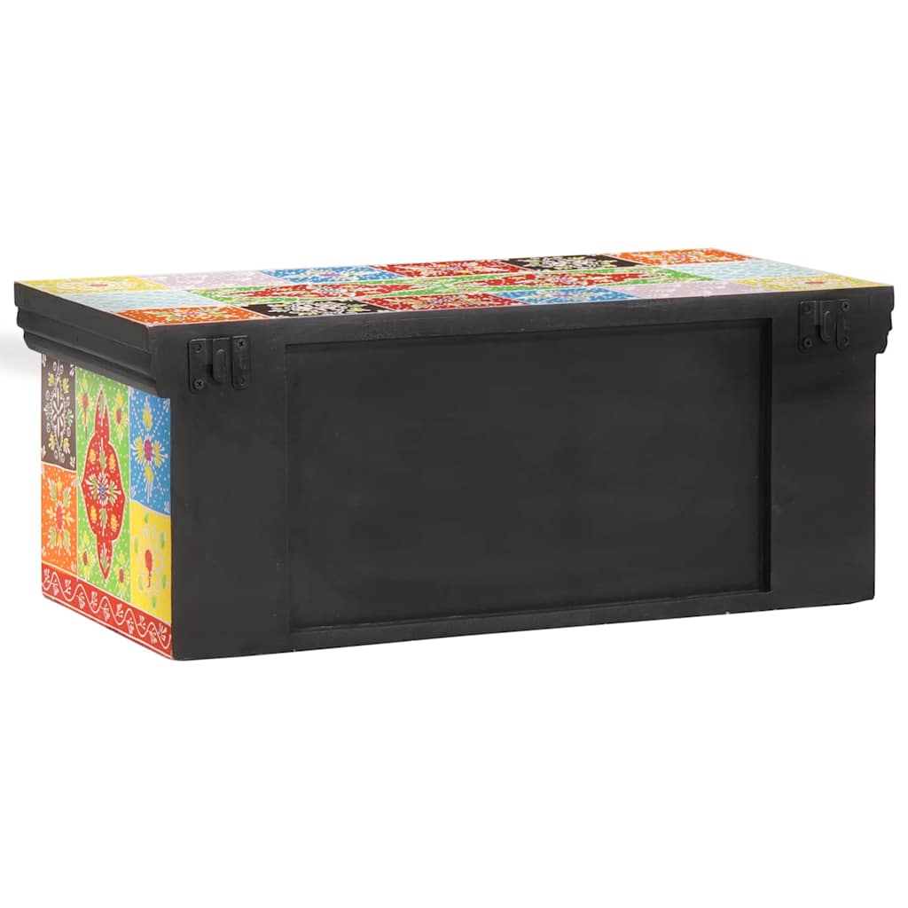 vidaXL TV Cabinet Multicolour 60 x 30 x 24 cm Solid Mango wood 4