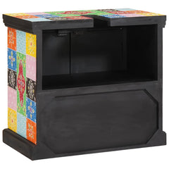 vidaXL Sink cabinet with Door Brown 60 x 35 x 55 cm Solid Mango Wood 4