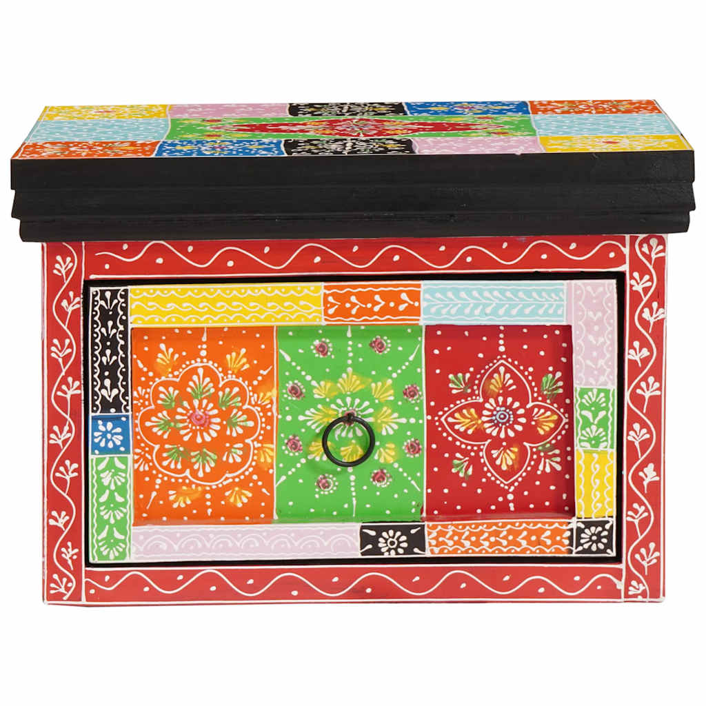 vidaXL Bedside Cabinet with Drawer Multicolour 40 x 30 x 28 cm 2