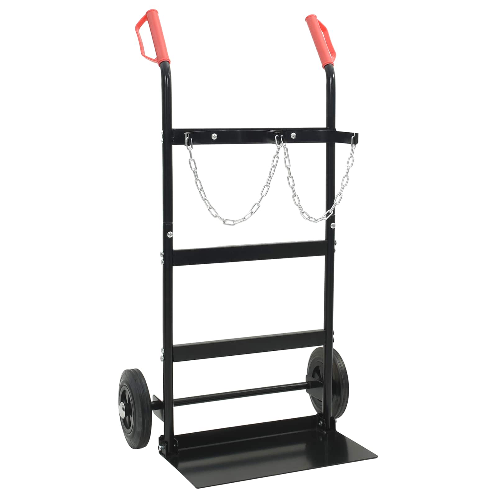 vidaXL Hand Trolley Black and Red 63 x 43.5 x 110 cm Steel 2