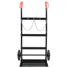 vidaXL Hand Trolley Black and Red 63 x 43.5 x 110 cm Steel 4