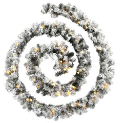 vidaXL Christmas Garland with LED Lights Green 10 m PVC 3