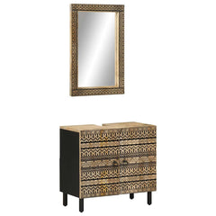 vidaXL 2 Piece Bathroom Furniture Set Solid Wood Mango 1